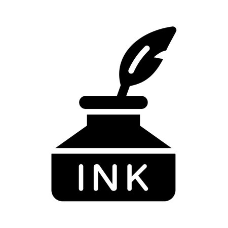 Carefully crafted vector of inkpot in modern styleのイラスト素材