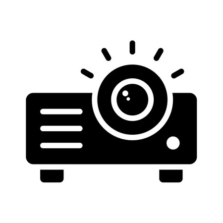 Carefully designed icon of a projector, perfect for presentations, meetings, and classroomsのイラスト素材