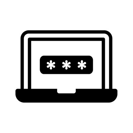 Laptop password vector design in trendy styleのイラスト素材