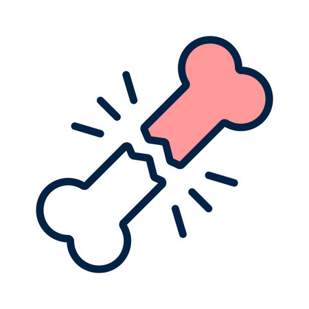 Bone fracture icon design in modern style