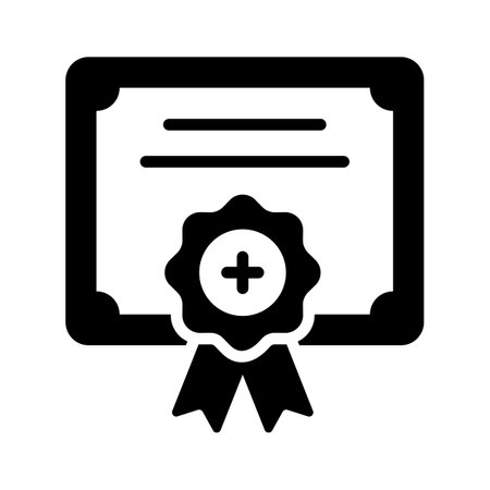 An official document, beautiful design of medical certificate, vector iconのイラスト素材