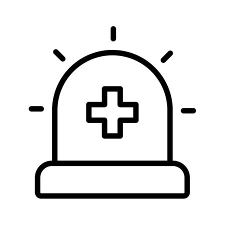 Siren having medical sign concept of medical emergency vector, easy to useのイラスト素材