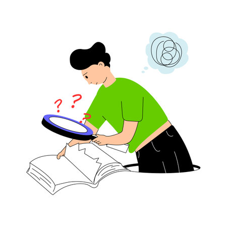 A student reading and preparing for examsのイラスト素材