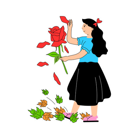 Falling in love flat illustration, ready for premium useのイラスト素材