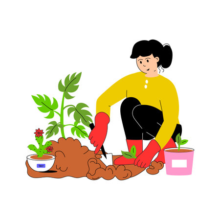 Grab this creatively crafted plantation illustration in modern styleのイラスト素材