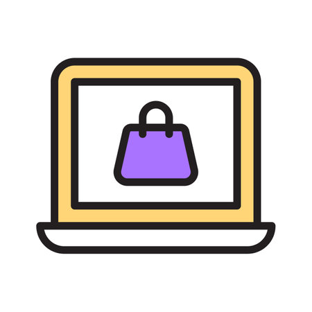Shop easily with this online shopping icon for digital retail needsのイラスト素材