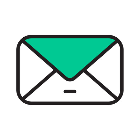 Classic mail icon symbolizing email and messaging servicesのイラスト素材