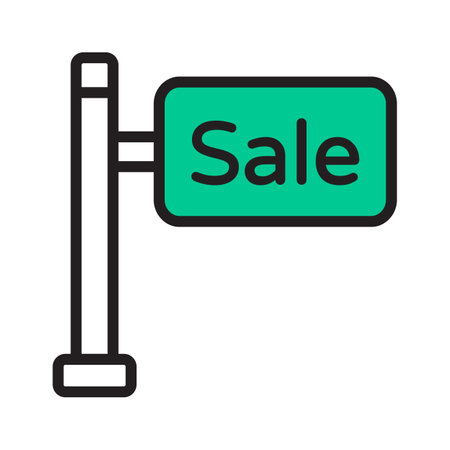 Sale board icon representing discounts and special offersのイラスト素材