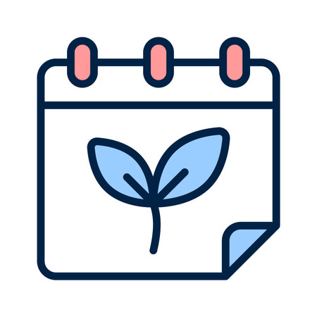 A planting schedule to keep track of garden tasks and timelinesのイラスト素材