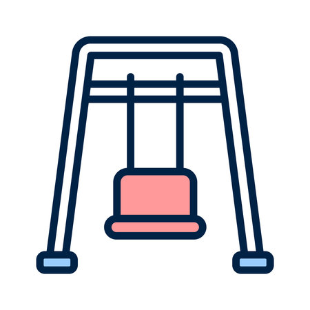 A garden swing for relaxation and enjoyment in the outdoor spaceのイラスト素材