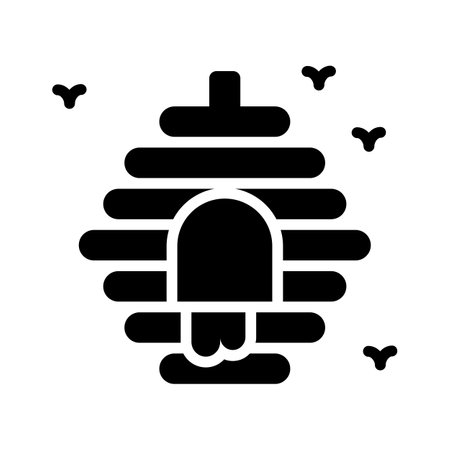 A beehive, home to bees, crucial for honey and pollinationのイラスト素材