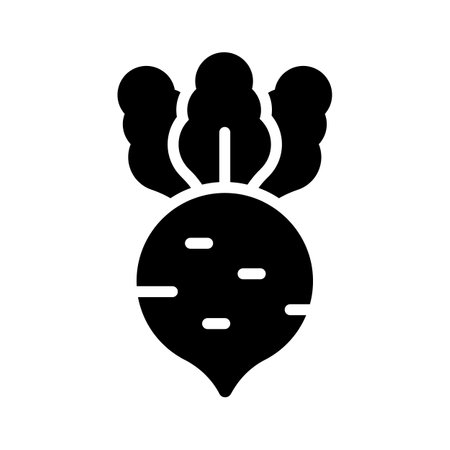 An amazing icon of turnip, root veggie, organic food, isolated on white backgroundのイラスト素材