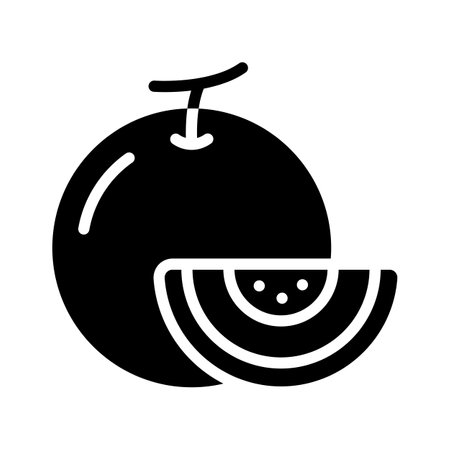 An amazing icon of melon in modern and trendy design style, ready to use vectorのイラスト素材