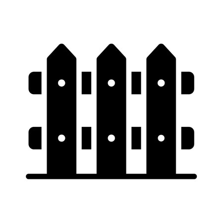 A sturdy fence for defining garden boundaries and protectionのイラスト素材