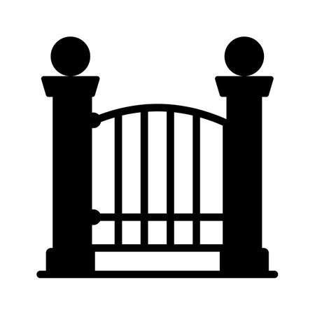 A decorative garden gate, welcoming guests to your gardenのイラスト素材