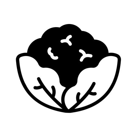 Fresh cauliflower with green leaves, healthy and organic foodのイラスト素材