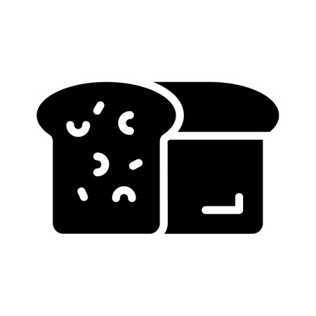 Simple bread icon used for showcasing bakery goodsのイラスト素材