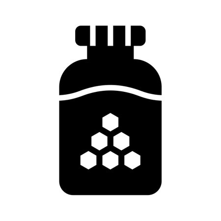 Ready to use sweet honey bottle icon ideal for foodのイラスト素材