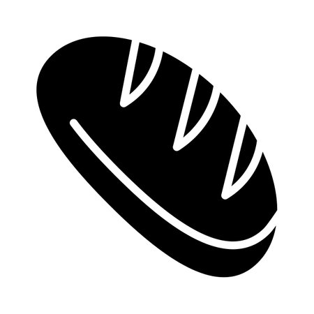 Whole and unsliced icon of breadのイラスト素材