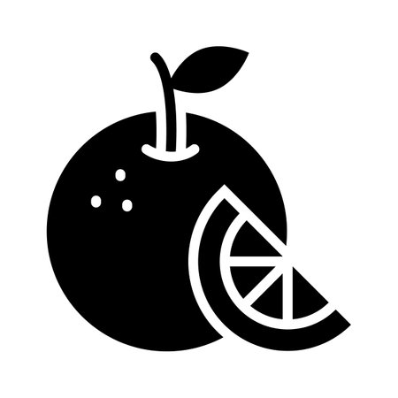 Vibrant orange icon, great for fruit and refreshmentのイラスト素材