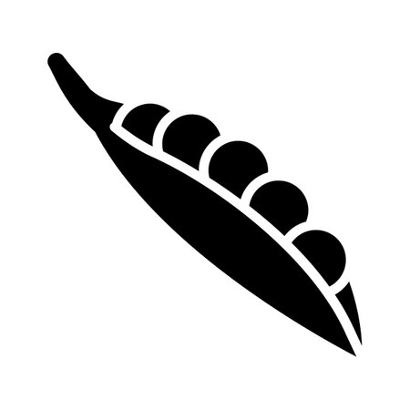 Vibrant peas icon showing fresh and green vegetablesのイラスト素材