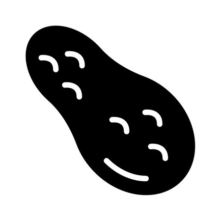 For adding a nutty touch to food, use this crunchy peanut iconのイラスト素材