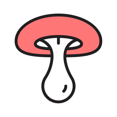 Mushroom icon, excellent for fresh ingredients and savory dishesのイラスト素材
