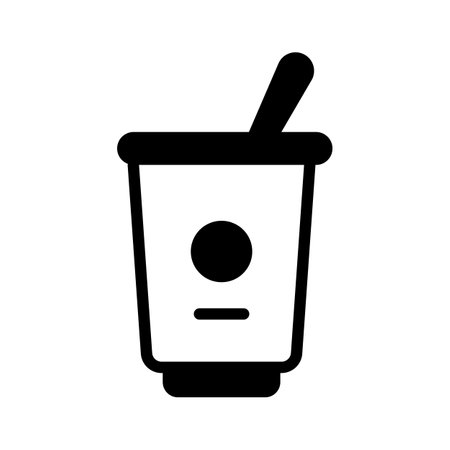 Creamy yogurt icon for wellness and food projectsのイラスト素材