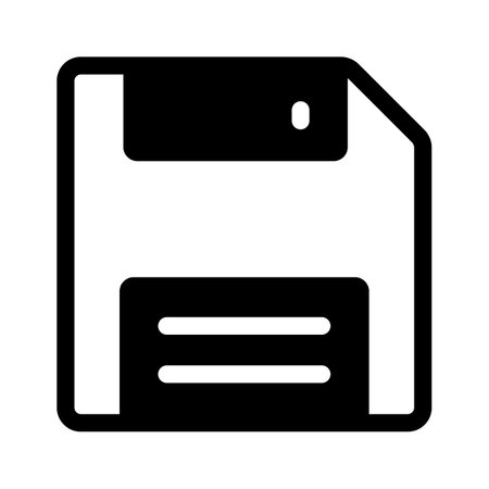 Take a look at this carefully designed floppy disc iconのイラスト素材