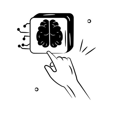 Take a look at this creatively designed amazing icon of neural networkのイラスト素材
