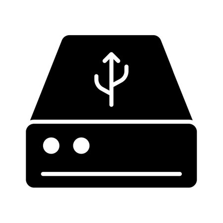 Grab this creatively crafted external hard drive icon in modern styleのイラスト素材