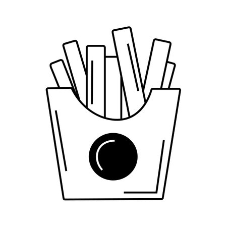 Simple french fries icon for highlighting snack and mealのイラスト素材