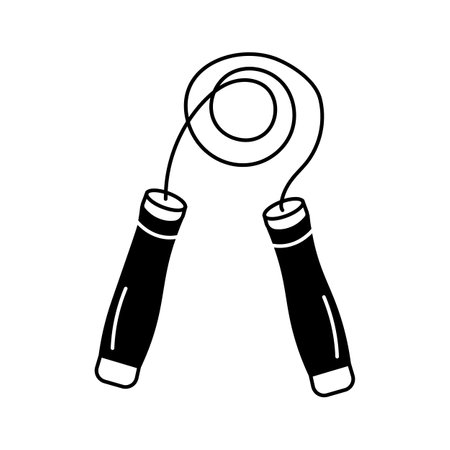 A skipping rope icon representing fitness, sports, and playful activitiesのイラスト素材