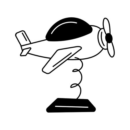 A toy airplane representing aviation and playful fun for kidsのイラスト素材
