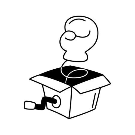 Prank boxing glove in punch surprise iconのイラスト素材