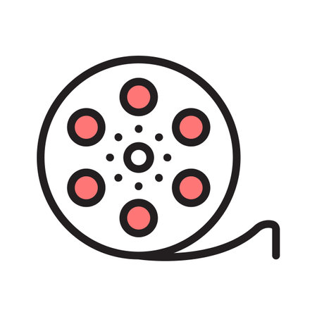 Film reel representing cinema and the movie making industryのイラスト素材