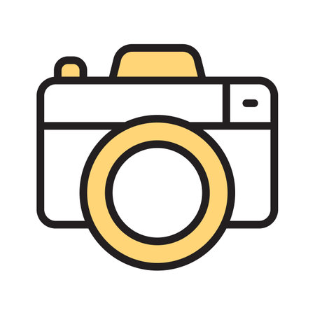Take a look at this creatively crafted camera iconのイラスト素材