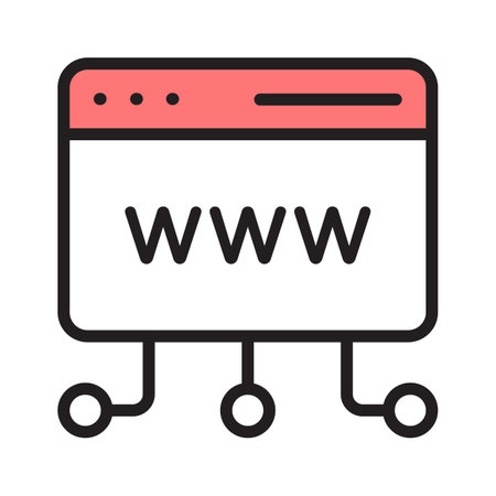 Trendy icon of web address, world wide webのイラスト素材