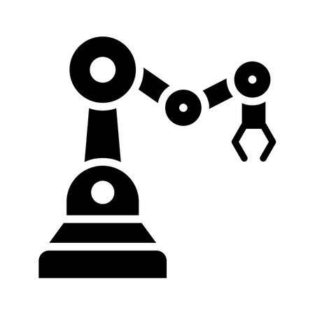 A robotic gripper used in automation and industrial tasksのイラスト素材