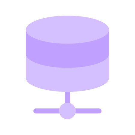 A simple database icon representing data storage or managementのイラスト素材