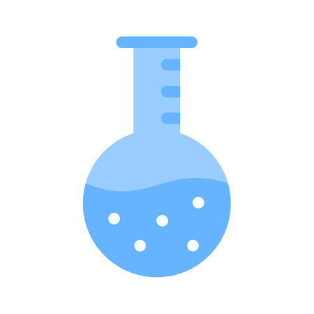 Science, experiment, chemical studies, flask icon in modern styleのイラスト素材