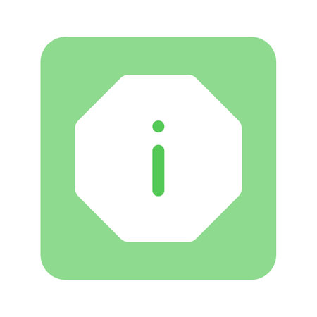 An octagon with an information symbol representing warnings or alertsのイラスト素材