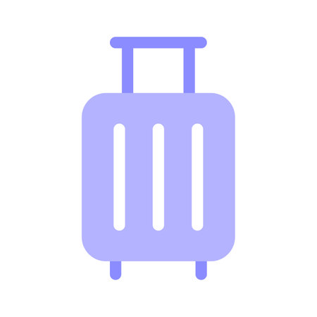 A suitcase icon representing travel, baggage, or vacationのイラスト素材