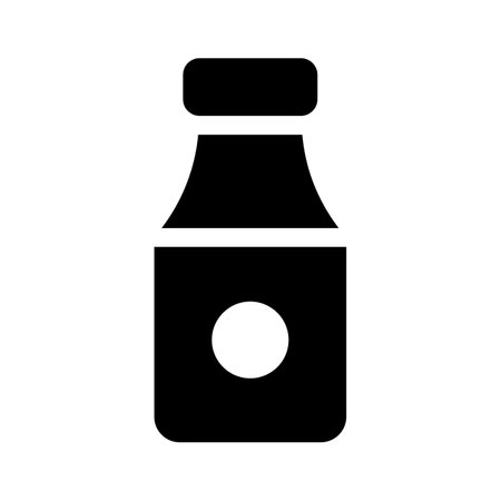A small beverage bottle icon representing drinks, water, or refreshmentのイラスト素材