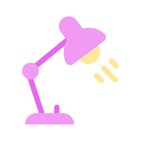 Desk lamp symbol for lighting or workspace setupのイラスト素材