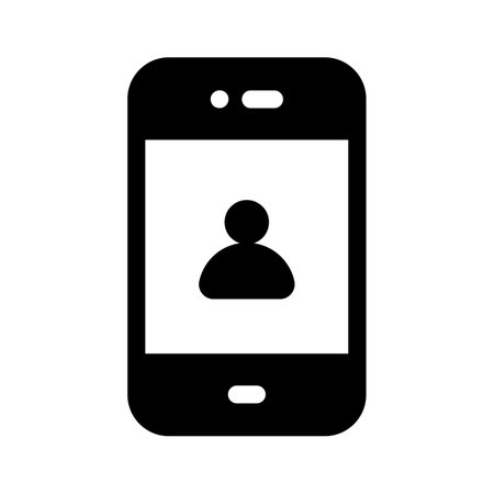 A smartphone screen showing a user profile or contact informationのイラスト素材