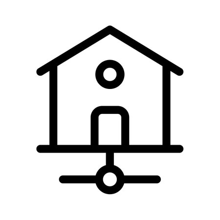 A home connected to smart devices for automation and controlのイラスト素材