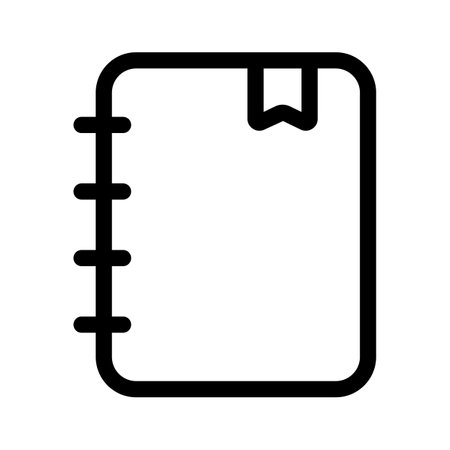 A notebook vector symbolizing contacts, information, or recordsのイラスト素材