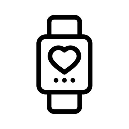 Smartwatch symbol representing wearable technology for health tracking and notificationsのイラスト素材