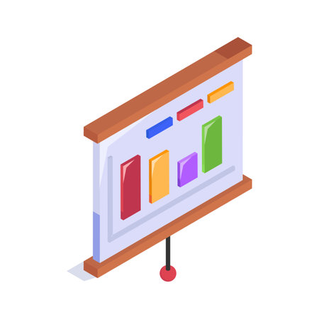 A bar chart presentation for showcasing business data and performanceのイラスト素材
